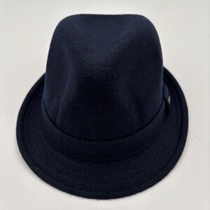 Epoch Wool Fedora In Navy Blue